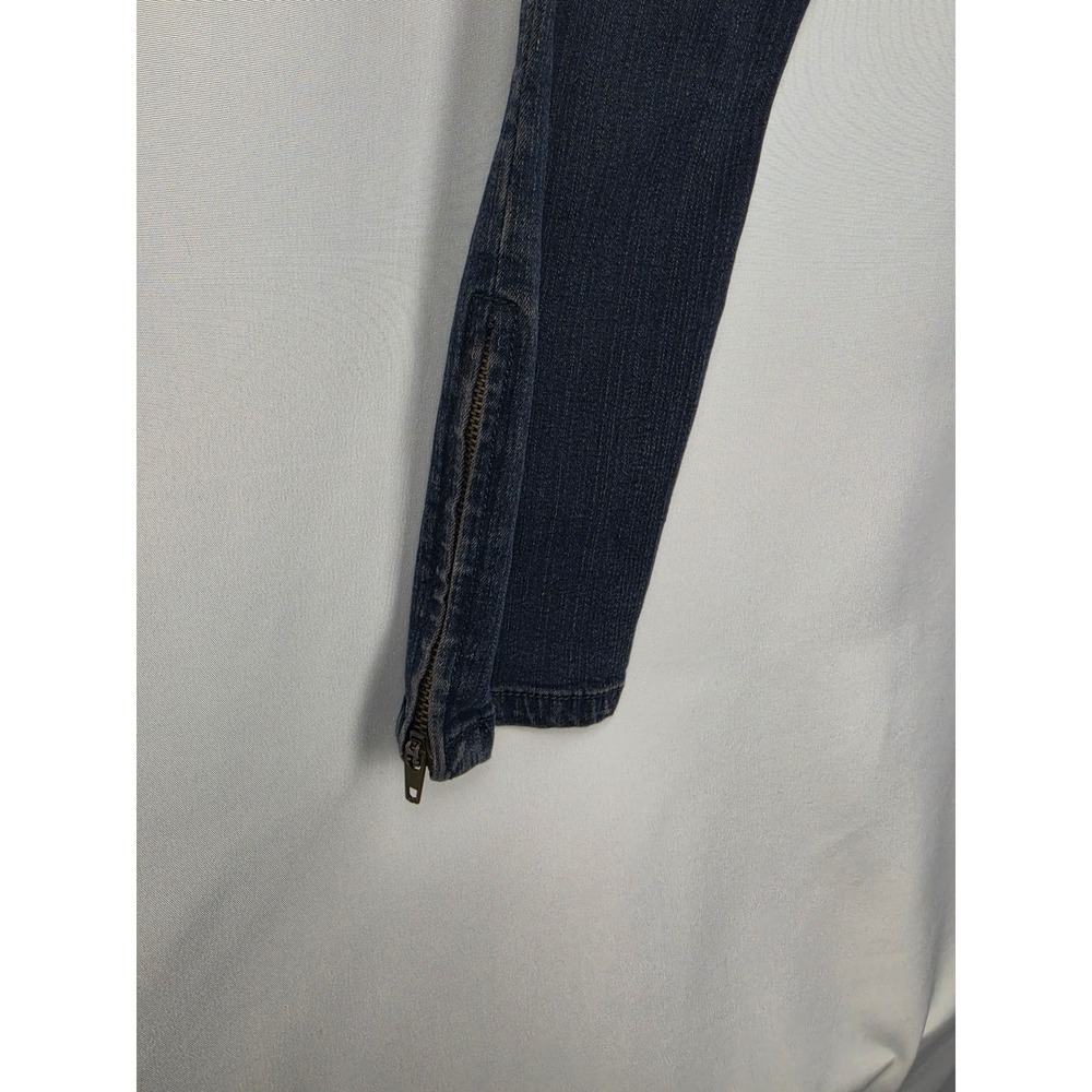 Paul Frank Y2K Dark Wash Skinny Jeans Size 3 Julius Monkey Ankle Zip Stretch - Picture 4 of 7